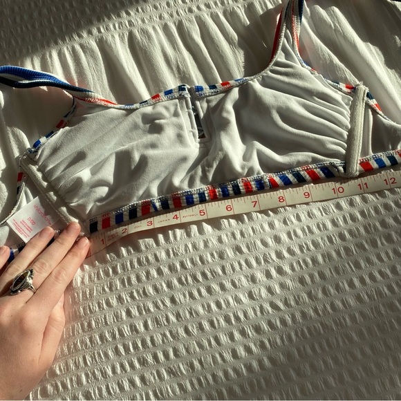 Target Xhileration Red White & Blue striped Bikini Top size D/DD - Picture 11 of 16